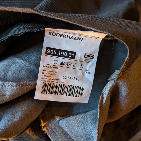 1 Söderhamn Chaise Cover + Pillow Case  in Tonerud gray - Picture 9 of 11